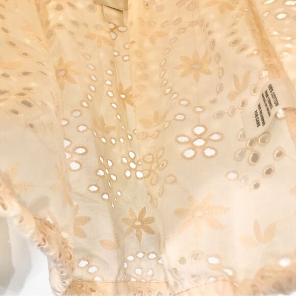 JOIE Cream Eyelet Lace Ruffle Long Sleeve Blouse NEW With Tags - Picture 10 of 14